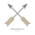 Medieval colorful logo emblem template, flat style