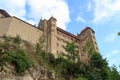 Medieval complex Harburg Castle with towers in Bavaria, Germany