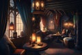 Medieval cosy interior Royalty Free Stock Photo