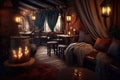 Medieval cosy interior Royalty Free Stock Photo