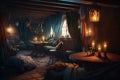 Medieval cosy interior Royalty Free Stock Photo