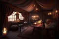 Medieval cosy interior Royalty Free Stock Photo