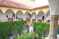 Medieval courtyard with arcades in Judenburg