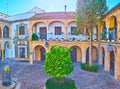 The medieval courtyard of Casa de las Bulas nowadays Aca Zoco artisan market, Cordoba, Spain