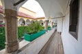 Medieval courtyard corridor with arcades in Judenburg