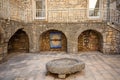 Medieval courtyard in old town of Vela Luka, Korcula island, Croatia Royalty Free Stock Photo