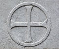 Medieval cross relief Royalty Free Stock Photo