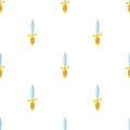 Medieval dagger pattern seamless vector