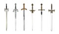 Medieval different swords