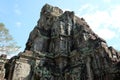 Medieval dilapidated building in Indochina. The ruins of an ancient Hindu temple