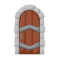 Medieval Door Vector Cartoon Icon. Vector Illustration Castle Doors On White Background. Isolated Cartoon Illustration