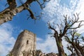 Medieval dungeon, vestige of the old fortifications of the city of Houdan, France