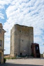 Medieval dungeon, vestige of the old fortifications of the city of Houdan, France Royalty Free Stock Photo