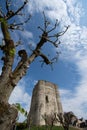 Medieval dungeon, vestige of the old fortifications of the city of Houdan, France Royalty Free Stock Photo