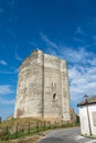 Medieval dungeon, vestige of the old fortifications of the city of Houdan, France Royalty Free Stock Photo