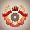 Medieval emblem insignia Royalty Free Stock Photo