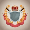 Medieval emblem insignia Royalty Free Stock Photo