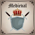 Medieval emblem insignia Royalty Free Stock Photo