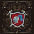 Medieval emblem insignia Royalty Free Stock Photo