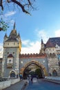 Gatehouse Tower Medieval entrance of Budapest Castle museum Hungary Royalty Free Stock Photo