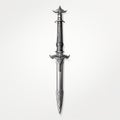 Medieval Era Sword: Tattoo-inspired Realistic Impression