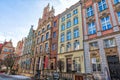 Medieval facades of Gdansk, Long Market street, Poland