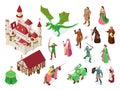 Medieval Fairy Tale Isometric Set