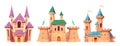Medieval fairytale kingdom castle cartoon vector Royalty Free Stock Photo