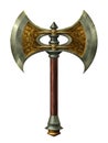 Medieval fantasy battle axe - digital illustration