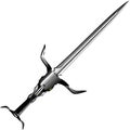 Medieval fantasy sword silver with nice handle and sharp blade