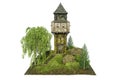 Medieval Fantasy Watchtower, 3D illustration, 3D rendering