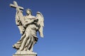 Medieval figure of an angel on the famous bridge Saint Angelo bridge, Rome, Italy