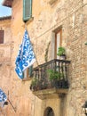 Medieval flag in Tuscan town