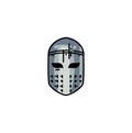 Medieval flat line helmet icon