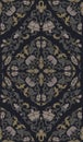 Medieval floral pattern. Template for textile, carpet, shawl