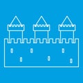 Medieval fortification icon, outline style