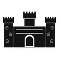 Medieval fortification icon, simple style