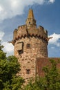 Medieval fortification tower in Weinheim town Royalty Free Stock Photo