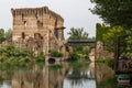 Medieval fortifications of Borghetto town Royalty Free Stock Photo