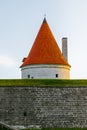 Medieval fortifications of the Kuressaare castle in Saaremaa, Estonia. Towers, windmills, stone walls