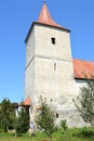 Medieval fortified church in Avrig, Sibiu, Transylvania Royalty Free Stock Photo