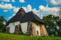 Medieval fortified Church of St. Nicholas in Chesnyky, Ivano-Frankivsk region, Ukraine Royalty Free Stock Photo