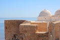 Medieval fortress Bordj El Kebir at Mediterranean coast of Tunisia Royalty Free Stock Photo