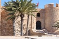 Medieval fortress Bordj El Kebir at Mediterranean coast of Tunisia Royalty Free Stock Photo