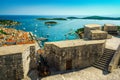 Medieval fortress with cannon and beautiful view, Hvar, Dalmatia, Croatia