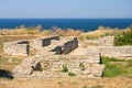 Medieval fortress on Cape Kaliakra Royalty Free Stock Photo