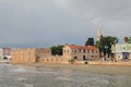 Medieval fortress-castle on sea coast. Larnaca, Cyprus Royalty Free Stock Photo