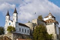 Medieval Fortress and Church Royalty Free Stock Photo