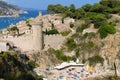 The medieval fortress of the city of Tossa de Mar in the province of Catalonia, Spain.