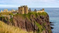 Medieval fortress Dunnottar Castle is a ruined medieval Aberdeenshire, Stonehaven on the Northeast of Scotland, UK Royalty Free Stock Photo